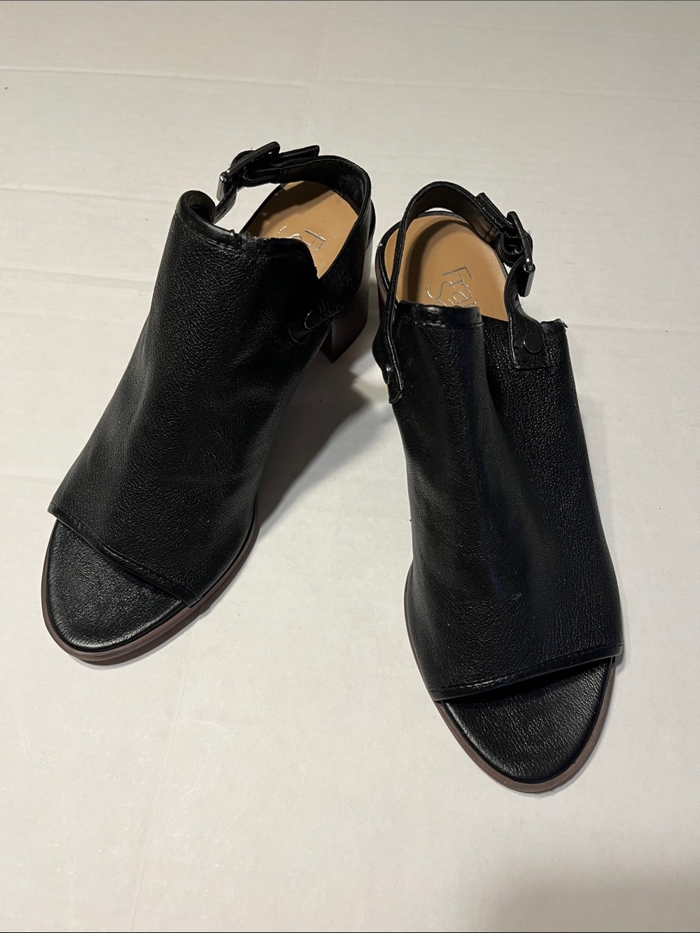 Franco Sarto Black Open-Toe Slingback Sandals 7